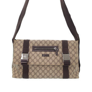 Gucci GG pattern messenger Crossbody bag Brown